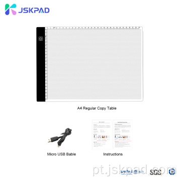Caixa de rastreamento JSK A4 prancheta de acrílico LED